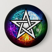 Wasserpentagramm Button (Vorderseite)