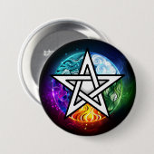 Wasserpentagramm Button (Vorne & Hinten)