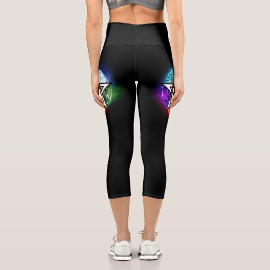 Wasserpentagramm Capri Leggings (Rückseite)