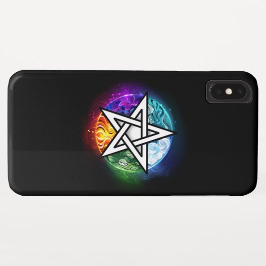 Wasserpentagramm Case-Mate iPhone Hülle (Rückseite (Horizontal))