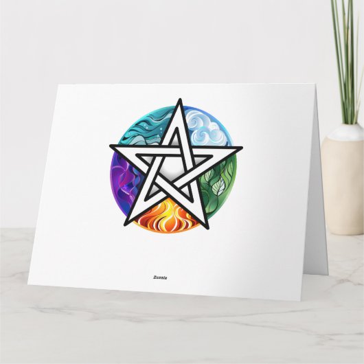 Wasserpentagramm Dankeskarte (Rückseite)