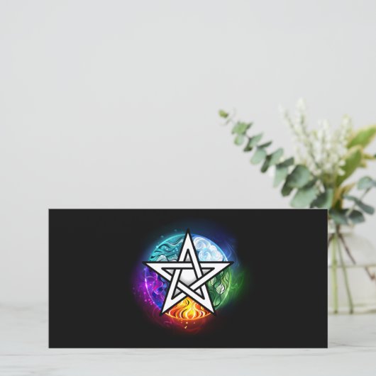 Wasserpentagramm Dankeskarte (Stehend Vorderseite)