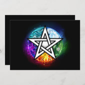 Wasserpentagramm Dankeskarte (Vorne/Hinten)