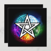 Wasserpentagramm Einladung (Vorne/Hinten)