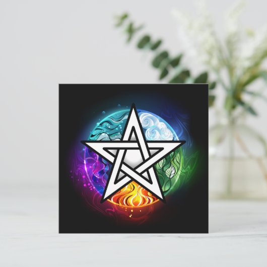 Wasserpentagramm Einladung (Stehend Vorderseite)