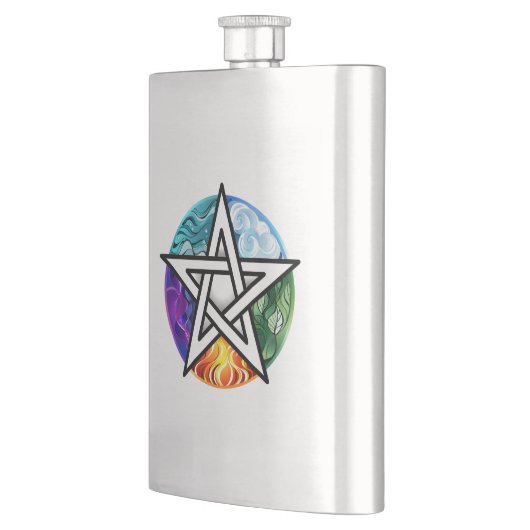 Wasserpentagramm Flachmann (Links)