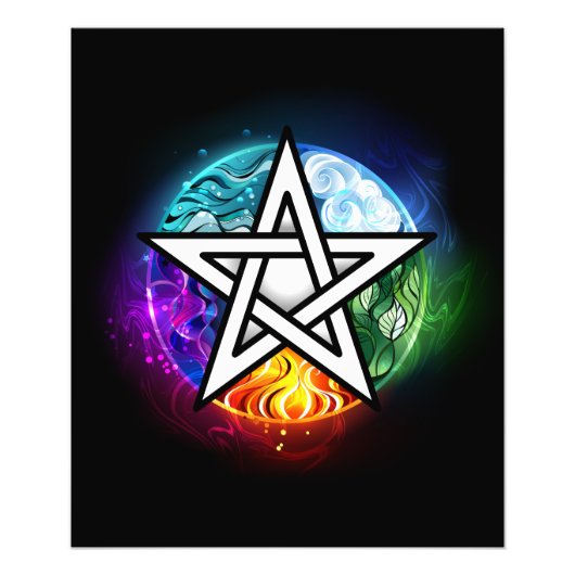 Wasserpentagramm Fotodruck (Vorne)