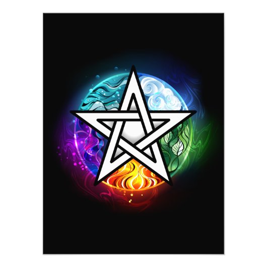 Wasserpentagramm Fotodruck (Vorne)