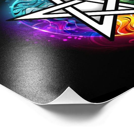 Wasserpentagramm Fotodruck (Ecke)