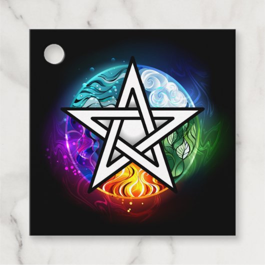 Wasserpentagramm Geschenkanhänger (Vorderseite)