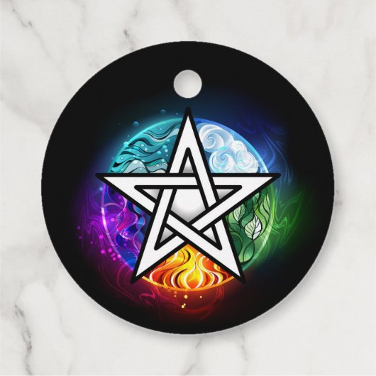 Wasserpentagramm Geschenkanhänger (Rückseite)