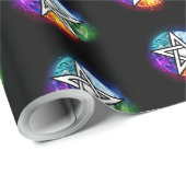 Wasserpentagramm Geschenkpapier (Rolleneckpunkt)