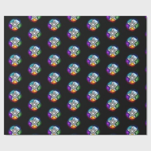 Wasserpentagramm Geschenkpapier (Flach)