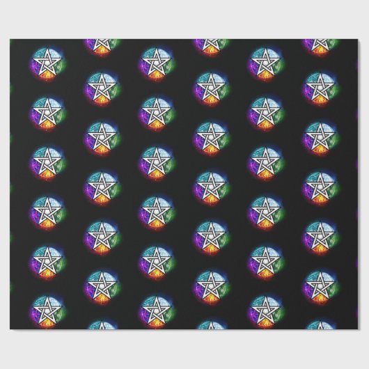 Wasserpentagramm Geschenkpapier (Flach)