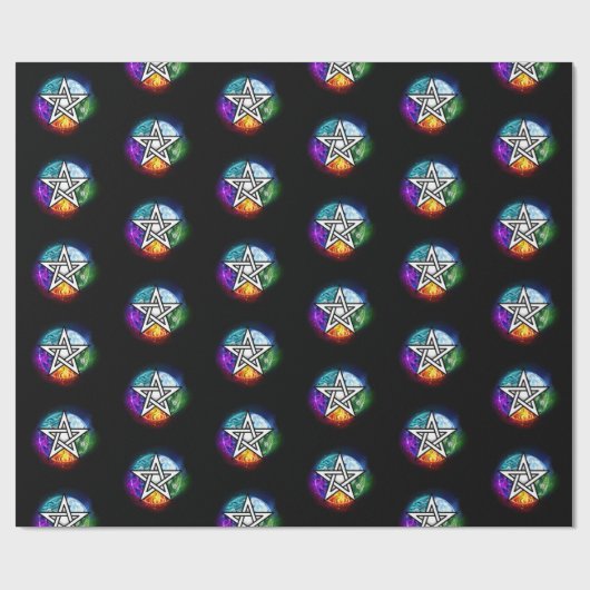 Wasserpentagramm Geschenkpapier (Flach)