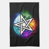 Wasserpentagramm Geschirrtuch (Vertikal)
