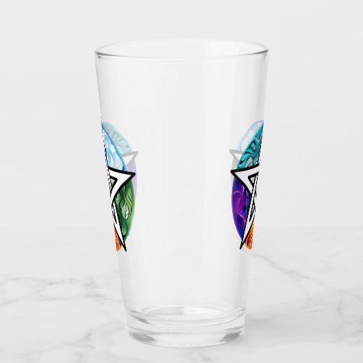 Wasserpentagramm Glas (Links)