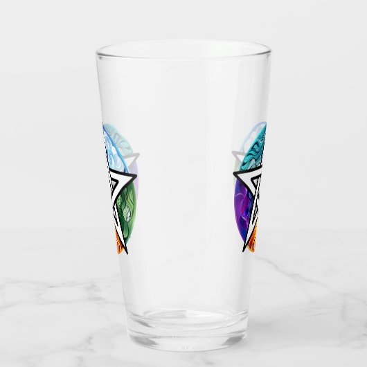 Wasserpentagramm Glas (Rechts)