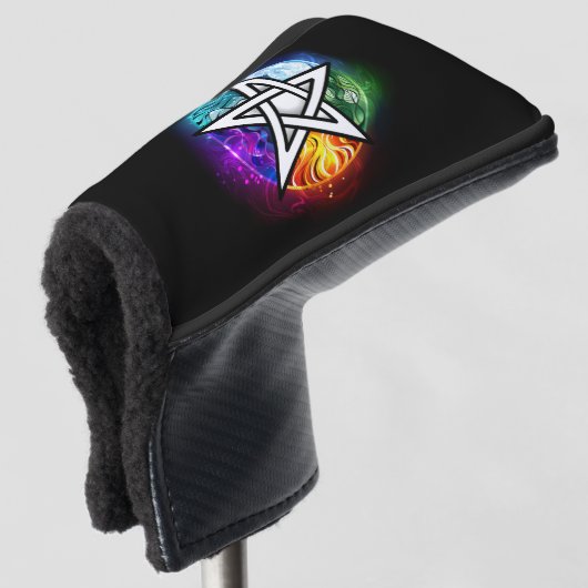 Wasserpentagramm Golf Headcover (3/4 Vorderseite)