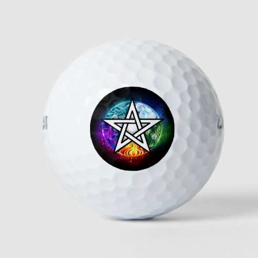 Wasserpentagramm Golfball (Vorderseite)