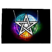 Wasserpentagramm Große Geschenktüte (Rückseite)