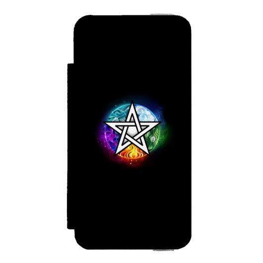 Wasserpentagramm Incipio iPhone Geldbeutel-Hülle (Folio Vorderseite)