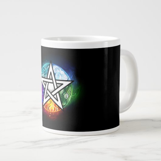 Wasserpentagramm Jumbo-Tasse (Vorderseite Rechts)