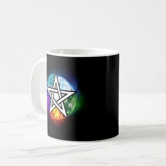 Wasserpentagramm Kaffeetasse (Vorderseite Links)