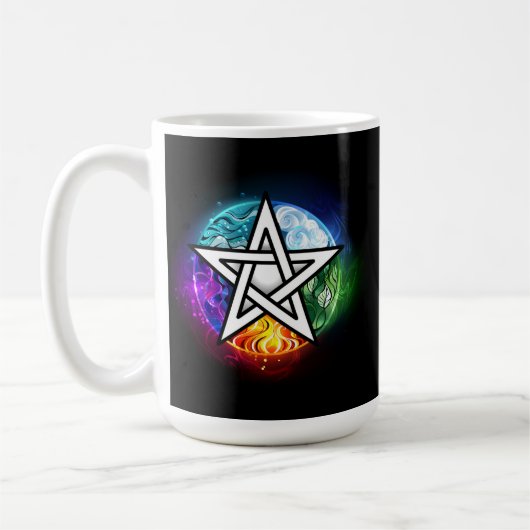 Wasserpentagramm Kaffeetasse (Links)