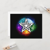 Wasserpentagramm Karte (Vorderseite/Rückseite Beispiel)