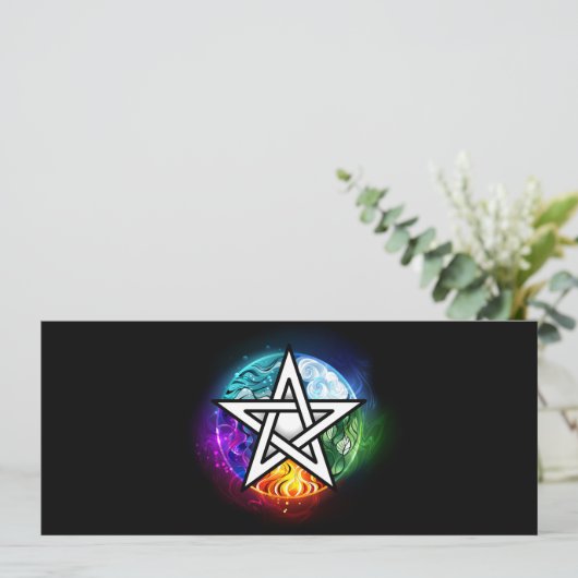 Wasserpentagramm Karte (Stehend Vorderseite)