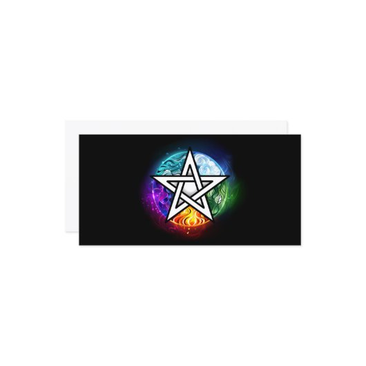 Wasserpentagramm Karte (Vorderseite/Rückseite Beispiel)