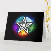 Wasserpentagramm Karte (Gelbe Blume)