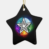 Wasserpentagramm Keramik Ornament (Links)