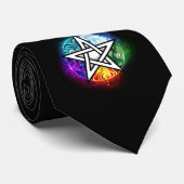 Wasserpentagramm Krawatte (Gerollt)