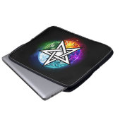 Wasserpentagramm Laptopschutzhülle (Vorne Knopf)