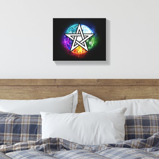 Wasserpentagramm Leinwanddruck (Insitu (Schlafzimmer))