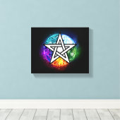 Wasserpentagramm Leinwanddruck (Insitu (Holzboden))