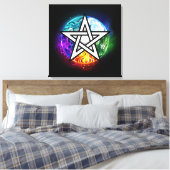 Wasserpentagramm Leinwanddruck (Insitu (Schlafzimmer))
