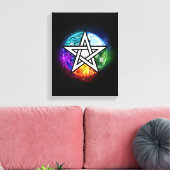 Wasserpentagramm Leinwanddruck (Insitu (Wohnzimmer))