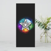 Wasserpentagramm Menükarte (Stehend Vorderseite)