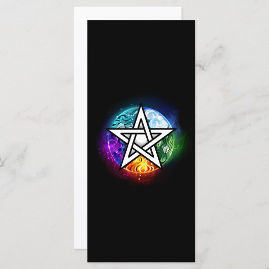 Wasserpentagramm Menükarte (Vorne/Hinten)