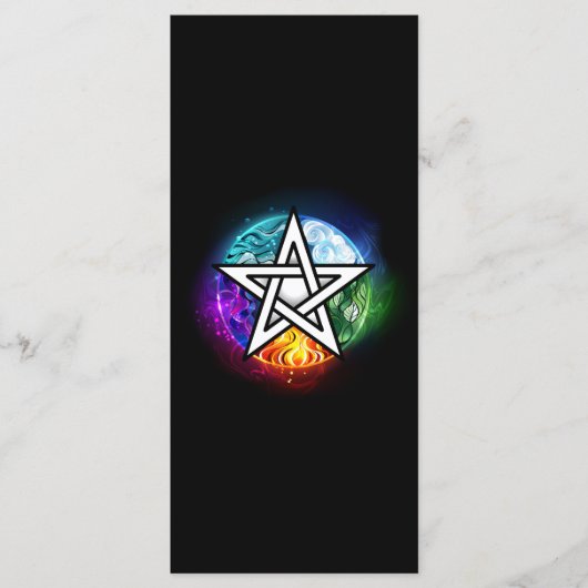 Wasserpentagramm Menükarte (Vorderseite)