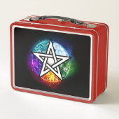 Wasserpentagramm Metall Brotdose (Rückseite)