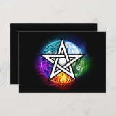 Wasserpentagramm Mitteilungskarte (Vorne/Hinten)