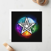 Wasserpentagramm Mitteilungskarte (Vorderseite/Rückseite Beispiel)