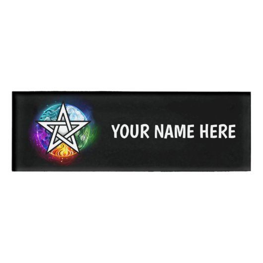 Wasserpentagramm Namenschild (Vorderseite)