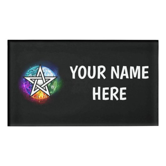 Wasserpentagramm Namenschild (Vorderseite)