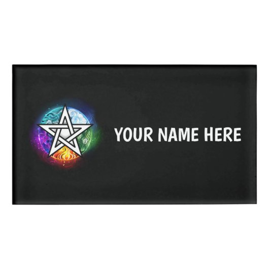 Wasserpentagramm Namenschild (Vorderseite)