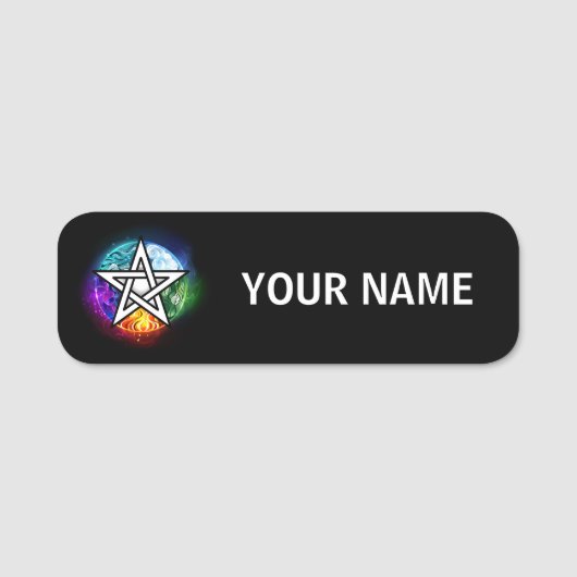 Wasserpentagramm Namensschild (Vorderseite)